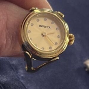 Invicta Gold Ladies Dress Watch with Gold Dial